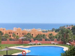 Duquesa 2 bed apt sleeps 6 overlooking pool with magnificent sea views